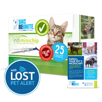 25-count Indi Minichips with Lost Pet Alert and Collar Tags