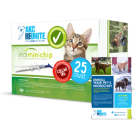 25-count Indi Minichips with Prepaid Enrollments and Collar Tags